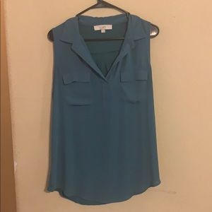 Mixed media Henley shirt, Loft